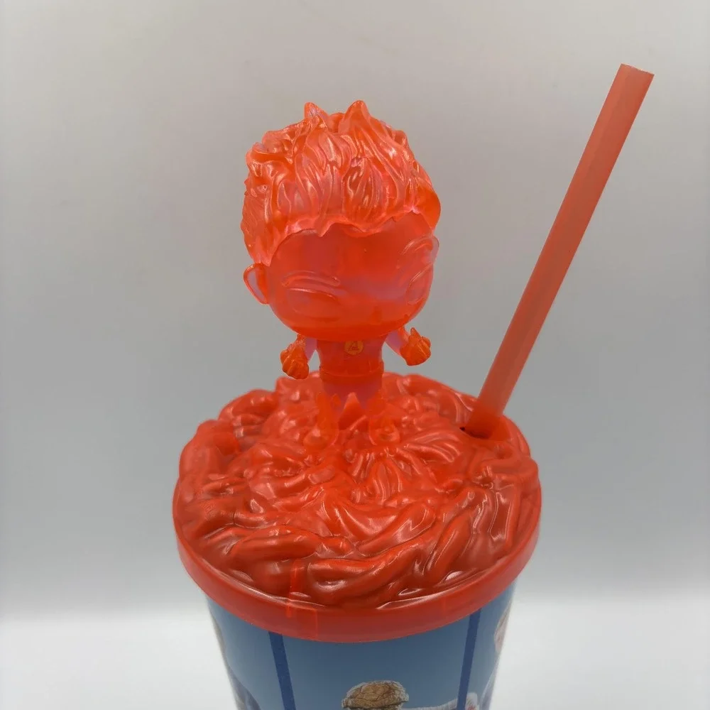 Marvel Fantastic Four‎ 32 Oz Human Torch Tumbler Cup With Lid Straw 2025 Movie